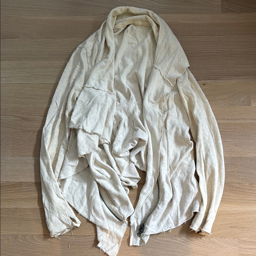 Free People Cream Drape Sweater